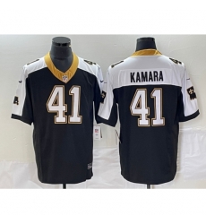 New Orleans Saints #41 Alvin Kamara Black-White 2023 F.U.S.E. Vapor Untouchable Stitched Football Jersey