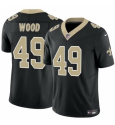 New Orleans Saints 49 Zach Wood Black 2025 F U S E Vapor Limited Stitched Football Jersey