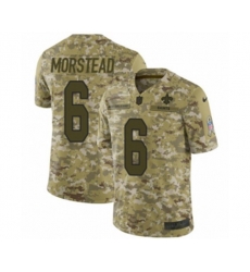 New Orleans Saints #6 Thomas Morstead Limited Camo 2018 Salute to Service NFL Jersey