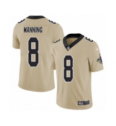 New Orleans Saints #8 Archie Manning Limited Gold Inverted Legend Football Jersey