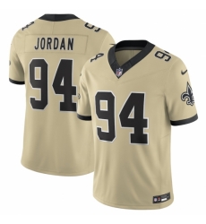 New Orleans Saints 94 Cameron Jordan Gold 2025 F U S E Alternate Vapor Limited Stitched Football Jersey