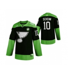 St. Louis Blues #10 Brayden Schenn Green Hockey Fight nCoV Limited Hockey Jersey