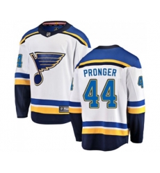 St. Louis Blues #44 Chris Pronger Fanatics Branded White Away Breakaway NHL Jersey