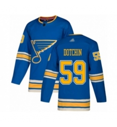 St. Louis Blues #59 Jake Dotchin Authentic Navy Blue Alternate Hockey Jersey