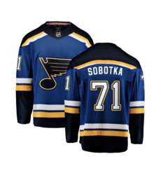 St. Louis Blues #71 Vladimir Sobotka Fanatics Branded Royal Blue Home Breakaway NHL Jersey