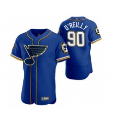 St. Louis Blues #90 Ryan OReilly 2020 Hockey x Baseball Crossover Edition Jersey Blue
