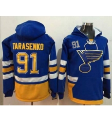 St. Louis Blues #91 Vladimir Tarasenko Light Blue Name & Number Pullover NHL Hoodie