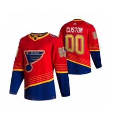 St. Louis Blues Customized Red 2020-21 Reverse Retro Alternate Hockey Jersey