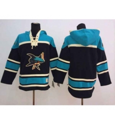 San Jose Sharks Blank Black-green [pullover hooded sweatshirt]