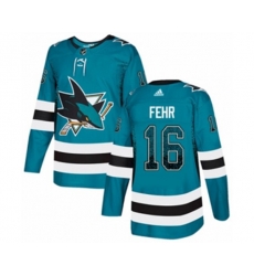 Adidas San Jose Sharks #16 Eric Fehr Authentic Teal Drift Fashion NHL Jersey
