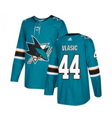 Adidas San Jose Sharks #44 Marc-Edouard Vlasic Premier Teal Green Home NHL Jersey