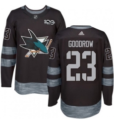 San Jose Sharks #23 Barclay Goodrow Premier Black 1917-2017 100th Anniversary NHL Jersey