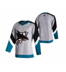 San Jose Sharks Blank Grey 2020-21 Reverse Retro Alternate Hockey Jersey