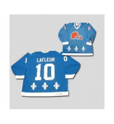Quebec Nordiques #10 Guy Lafleur Stitched CCM Throwback blue NHL Jersey