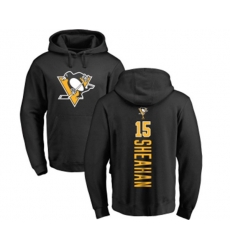 NHL Adidas Pittsburgh Penguins #15 Riley Sheahan Black Backer Pullover Hoodie