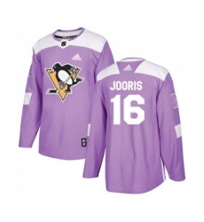 Adidas Pittsburgh Penguins #16 Josh Jooris Authentic Purple Fights Cancer Practice NHL Jersey