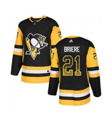 Adidas Pittsburgh Penguins #21 Michel Briere Authentic Black Drift Fashion NHL Jersey