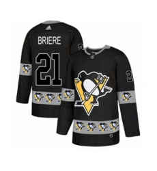 Adidas Pittsburgh Penguins #21 Michel Briere Authentic Black Team Logo Fashion NHL Jersey