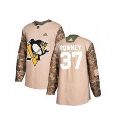 Adidas Pittsburgh Penguins #37 Carter Rowney Camo Authentic 2017 Veterans Day Stitched NHL Jersey