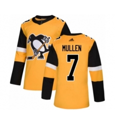 Adidas Pittsburgh Penguins #7 Joe Mullen Premier Gold Alternate NHL Jersey