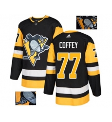 Adidas Pittsburgh Penguins #77 Paul Coffey Authentic Black Fashion Gold NHL Jersey