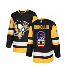 Adidas Pittsburgh Penguins #8 Brian Dumoulin Authentic Black USA Flag Fashion NHL Jersey