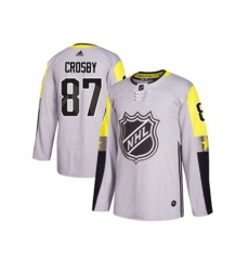 Adidas Pittsburgh Penguins #87 Sidney Crosby Gray 2018 All-Star Metro Division Authentic Stitched NHL Jersey