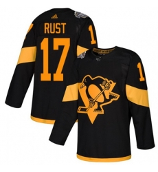 Pittsburgh Penguins #17 Bryan Rust Black Authentic 2019 Stadium Series Stitched NHL Jersey
