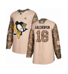 Pittsburgh Penguins #18 Alex Galchenyuk Authentic Camo Veterans Day Practice Hockey Jersey