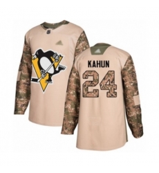 Pittsburgh Penguins #24 Dominik Kahun Authentic Camo Veterans Day Practice Hockey Jersey