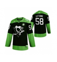 Pittsburgh Penguins #58 Kris Letang Green Hockey Fight nCoV Limited Hockey Jersey