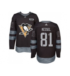 Pittsburgh Penguins #81 Phil Kessel Black 1917-2017 100th Anniversary Stitched NHL Jersey