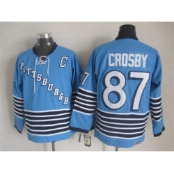 Pittsburgh Penguins #87 Sidney Crosby Throwback blue NHL jerseys