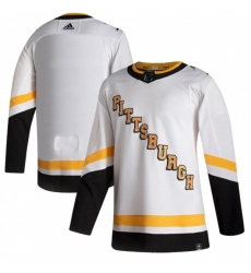 Pittsburgh Penguins adidas Blank White 2020-21 Reverse Retro Authentic Jersey