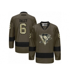 Reebok Pittsburgh Penguins #6 Trevor Daley Authentic Green Salute to Service NHL Jersey