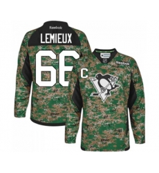 Reebok Pittsburgh Penguins #66 Mario Lemieux Premier Camo Veterans Day Practice NHL Jersey