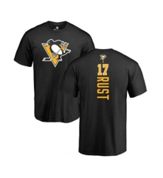 NHL Adidas Pittsburgh Penguins #17 Bryan Rust Black Backer T-Shirt