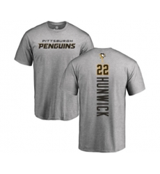 NHL Adidas Pittsburgh Penguins #22 Matt Hunwick Ash Backer T-Shirt