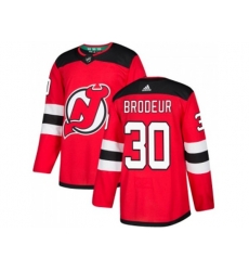 New Jersey Devils #30 Martin Brodeur Red Home Authentic Stitched NHL Jersey