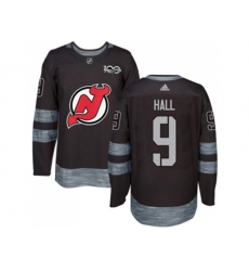 New Jersey Devils #9 Taylor Hall Black 1917-2017 100th Anniversary Stitched NHL Jersey