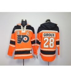 Philadelphia Flyers #28 Claude Giroux orange[pullover hooded sweatshirt patch C]