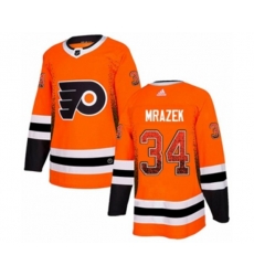 Adidas Philadelphia Flyers #34 Petr Mrazek Authentic Orange Drift Fashion NHL Jersey