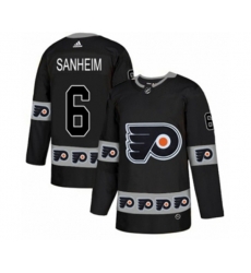 Adidas Philadelphia Flyers #6 Travis Sanheim Authentic Black Team Logo Fashion NHL Jersey