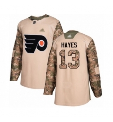 Philadelphia Flyers #13 Kevin Hayes Authentic Camo Veterans Day Practice Hockey Jersey