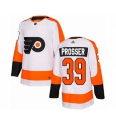 Philadelphia Flyers #39 Nate Prosser Authentic White Away Hockey Jersey