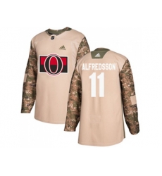 Adidas Ottawa Senators #11 Daniel Alfredsson Camo Authentic 2017 Veterans Day Stitched NHL Jersey