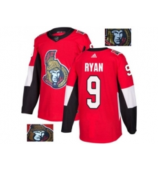 Adidas Ottawa Senators #9 Bobby Ryan Red Home Authentic Fashion Gold Stitched NHL Jersey