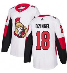 Ottawa Senators #18 Ryan Dzingel White Road Authentic Stitched NHL Jersey
