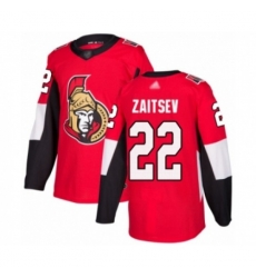 Ottawa Senators #22 Nikita Zaitsev Authentic Red Home Hockey Jersey