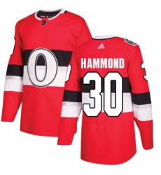 Ottawa Senators #30 Andrew Hammond Authentic Red 2017 100 Classic NHL Jersey